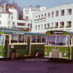 Bedford VAM JLJ53E and MRU71F at Bournemouth bus station