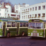 Bedford VAM JLJ53E and MRU71F at Bournemouth bus station
