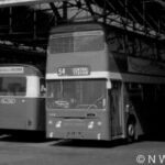 Daimler Fleetline VRU129J at Southampton depot