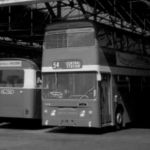 Daimler Fleetline VRU129J at Southampton depot