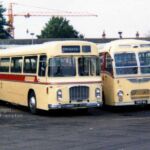 West Yorkshire initially purchased the 'express' version of the Bristol RELH/ECW, with the bus type destination display, and power operated doors. The company participated in some pooled express services that crossed the Pennines, which might be termed 'middle-distance', so such vehicles were probably well suited to the work. A private hire to Southampton would be rather a different matter, however, but this would seem to have been the reason for this sighting in the H&D depot. Bristol RELH LWT369D at Southampton H&D depot