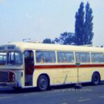Salisbury Coach Station - An Instamatic 126 shot, grainy, taken from too far away - wondering why I bothered to include it. Salisbury Coach Station, probably summer 1972. When I get around to scanning the other old photos, I think there are more of GWO7D - watch this space, but be patient! Bristol RELH GWO7D - RC766 at Salisbury