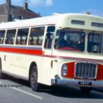 Bulwark Road, Chepstow - In the summer of 1973, I paid my first visit to R&W HQ at Bulwark - only brief, I had an hour in the town. Reaching Bulwark, OAX1F, still resplendent in cream and red, was just departing, so I took a photo, only to realise that I had forgotten to close the aperture ring on my Zenit B SLR - resulting in over-exposed photo. Frustration - by then, several of the RELHs had been repainted in the dreaded white. However, it was only a short test run, and she returned shortly afterwards, so I at least managed this shot. Subsequently, OAX1F appeared in Southampton several times before being repainted white. Bristol RELH OAX1F at Bulwark Road Chepstow